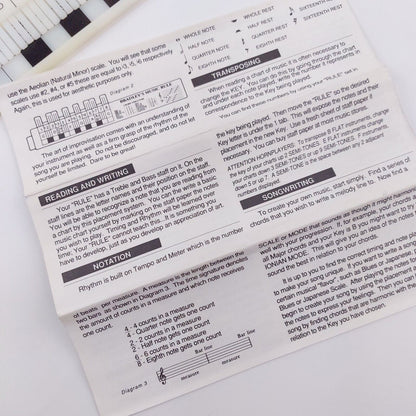 Bradley's Music Rule Slide Chart – Good Condition