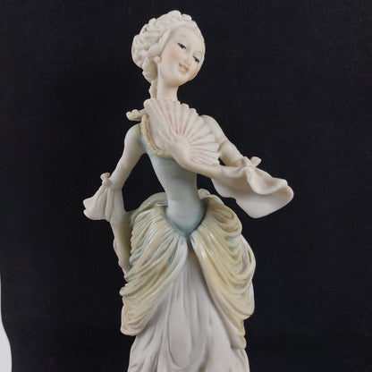 Giuseppe Armani Figurine Elegant Lady with Fan, Porcelain, 18 Inches,Collectible