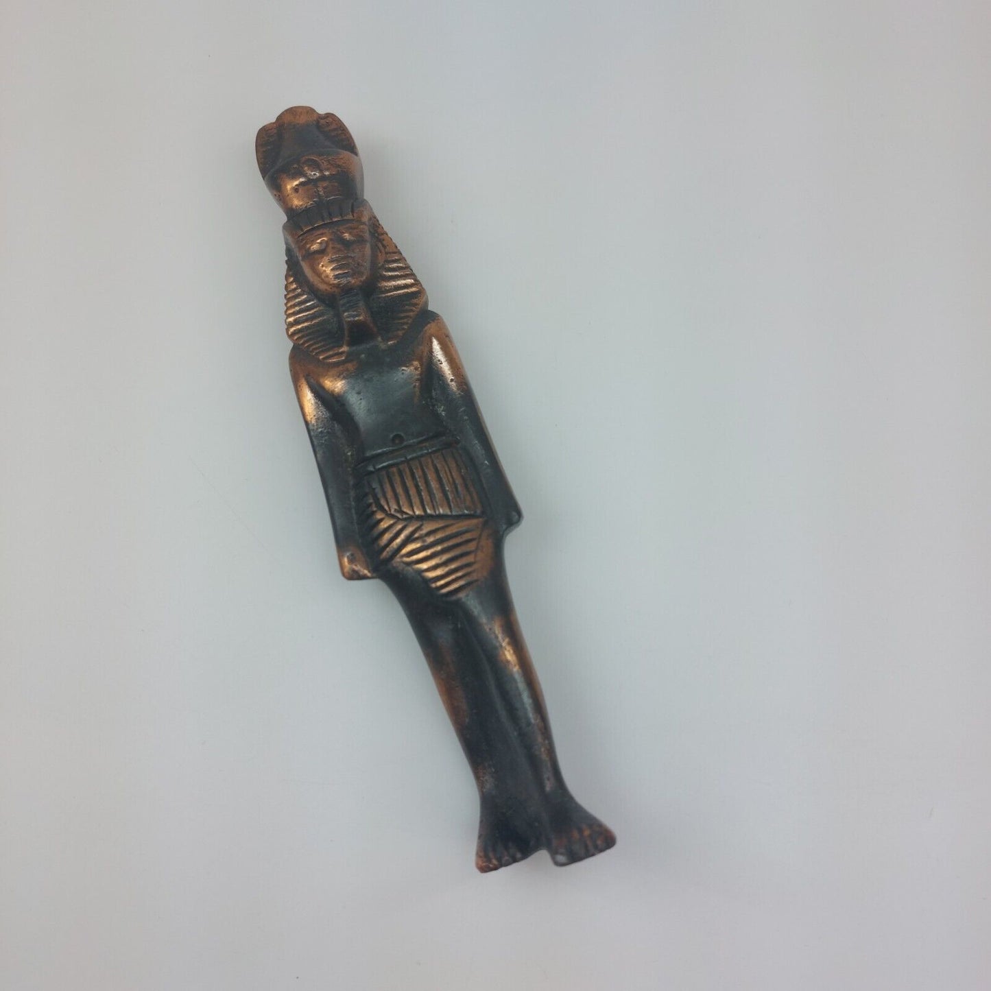 Antique Egyptian Bronze Statue of a King - Ancient Pharaoh Figurine