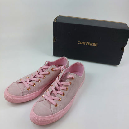 Converse Chuck Taylor All Star UK Size 8 Powder Pink Suede, Used Boxed, Good Con