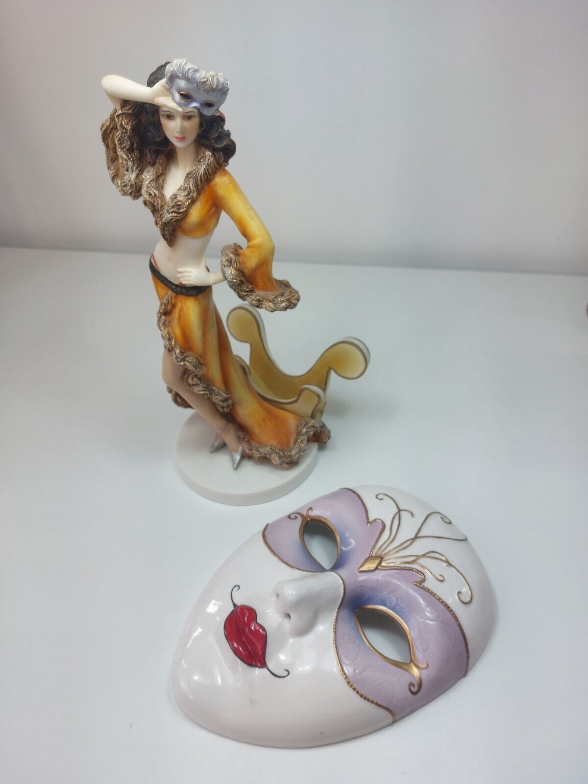 Regal Collection "Masquerade" Figurine - Porcelain, Woman in Venetian Attire