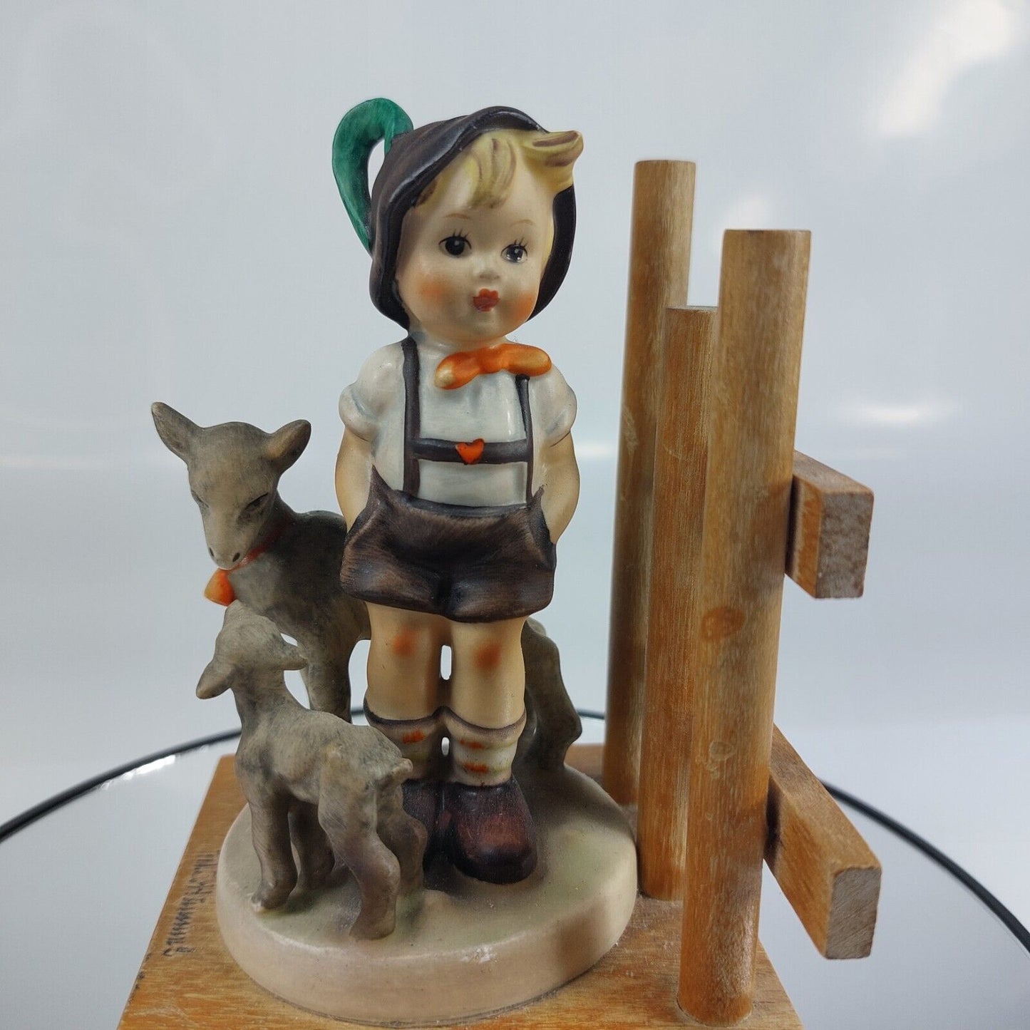 Goebel M.I. Hummel Bookends - Little Goat Herder & Feeding Time Figurines - HUM