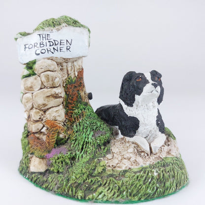 The Forbidden Corner Figurine, Linnet & Moss, Dog & Stone Arch, Hand-Painted