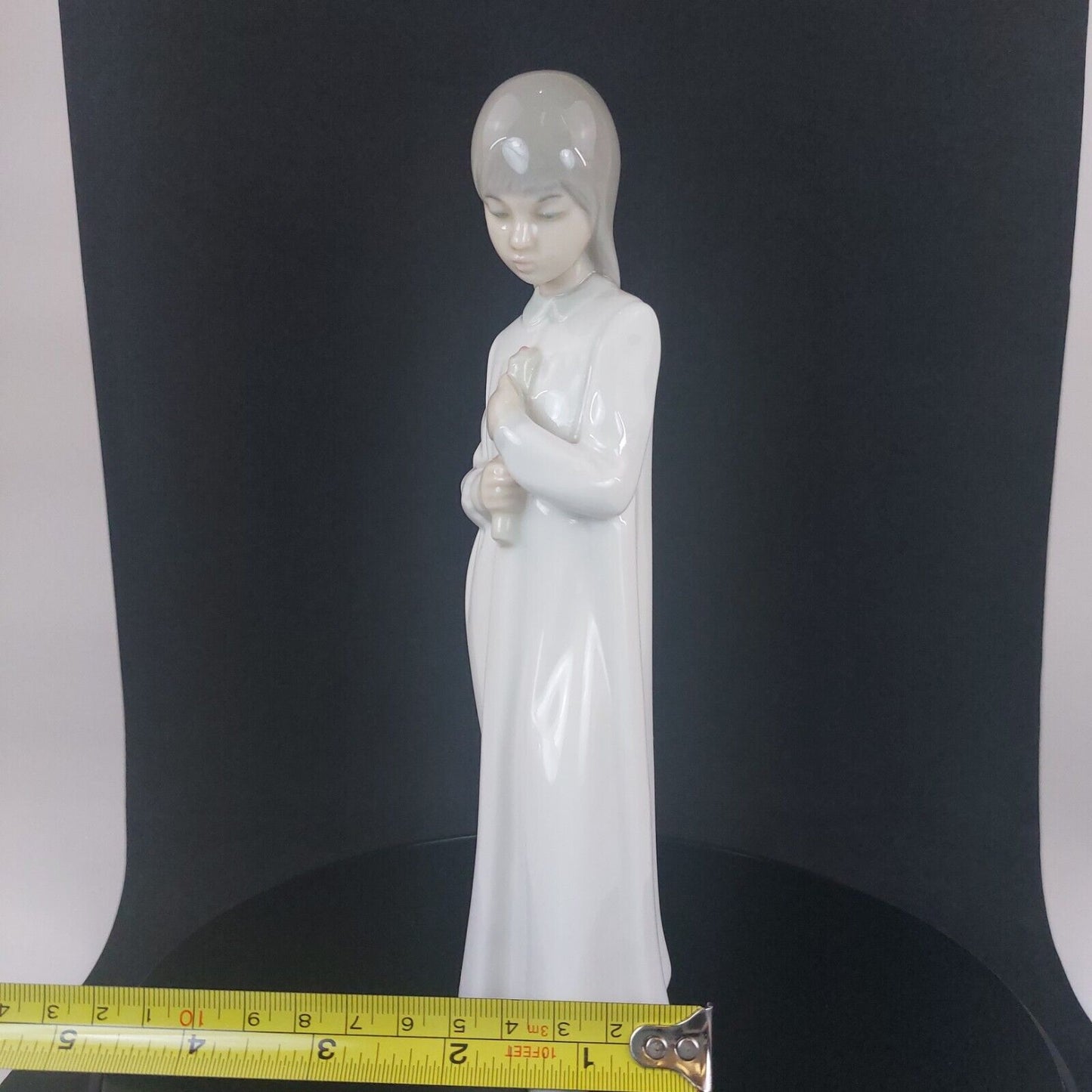 Zaphir Young Girl Holding Candle Figurine Good Condition Porcelain Collectible