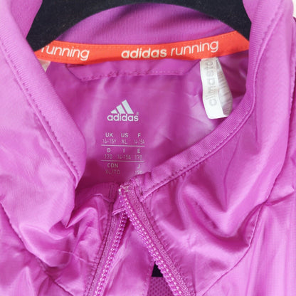 Adidas Women's Activewear Windbreaker Jacket - Pink/Purple, Size S 14-15Y Girls