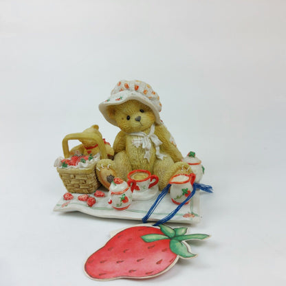 Cherished Teddies 'Cozy Tea For Two' Figurine 1995 - Original box & Certificate