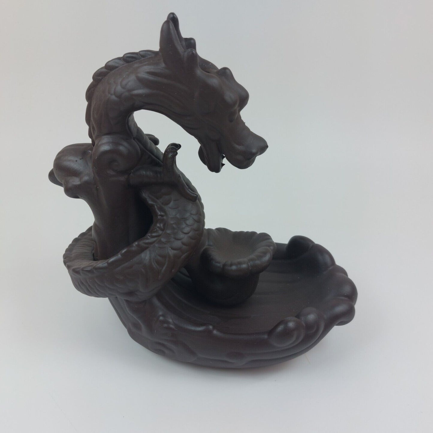 Dragon Backflow Incense Burner Ceramic with 18 Free Cones - Handcrafted Home Déc