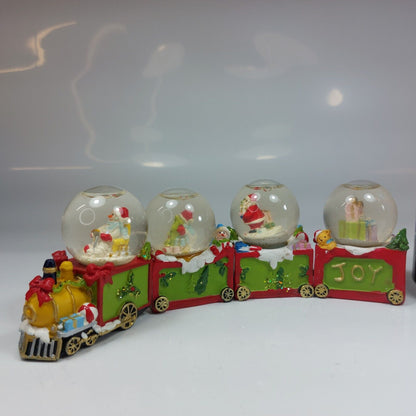 Holiday Snow Globe Train Set with Christmas Motifs