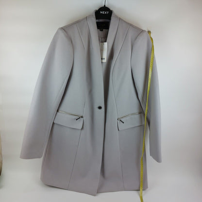 Size 14/42 Lipsy London Light Grey Coat New With Tag