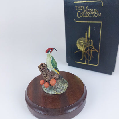 The Merlin Collection Handcrafted Woodpecker Figurine - Vintage Collectible