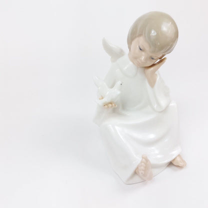 The Leonardo Collection Porcelain Angel with Dove Figurine