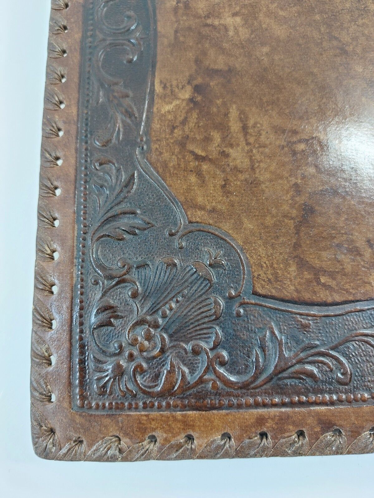 Hand-Painted Photography Embossed Leather Photo Album - Handmade Vintage Venice