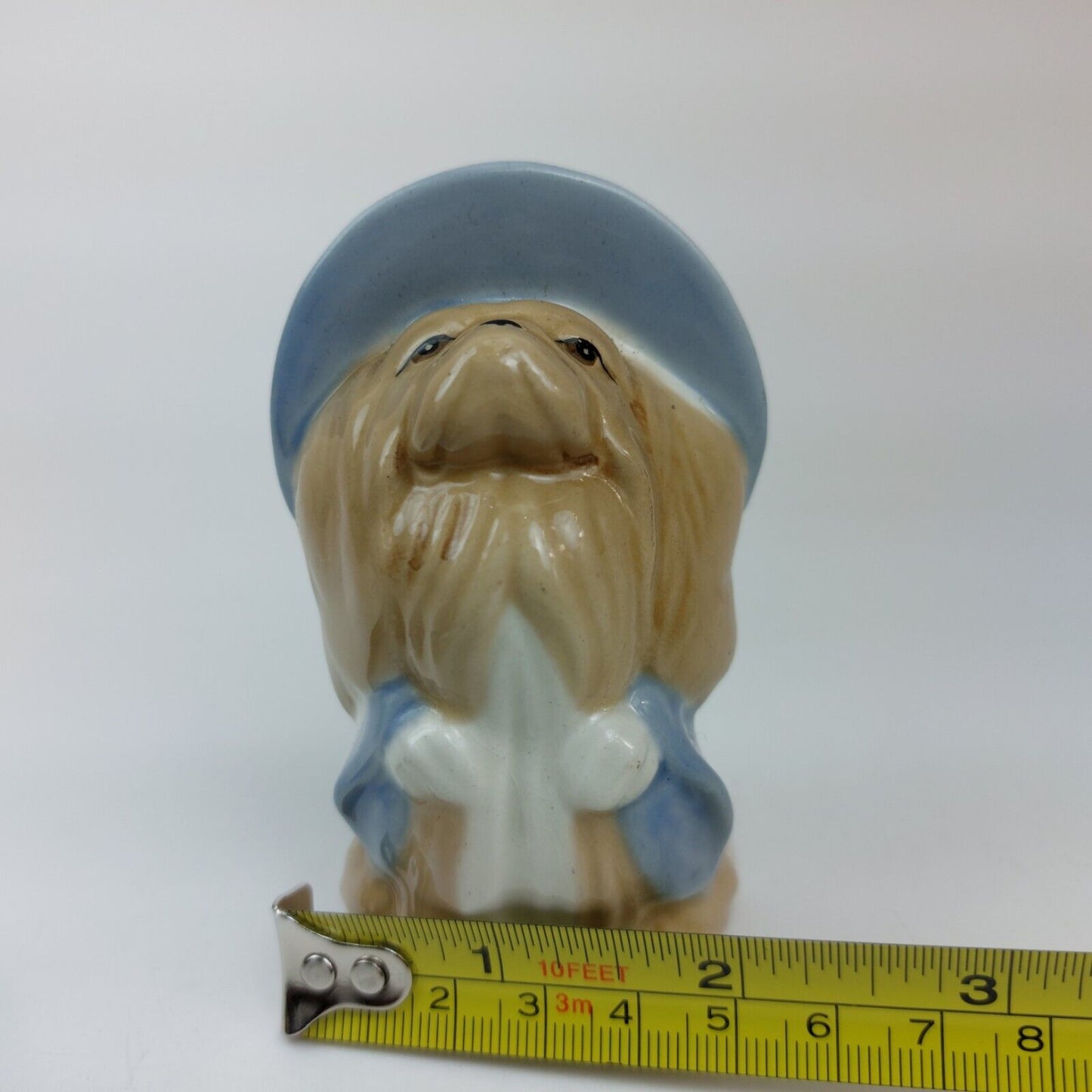 Szeiler Hand-Painted Gnome Figurine, 1950s-1960s, Blue Hat - Made in England