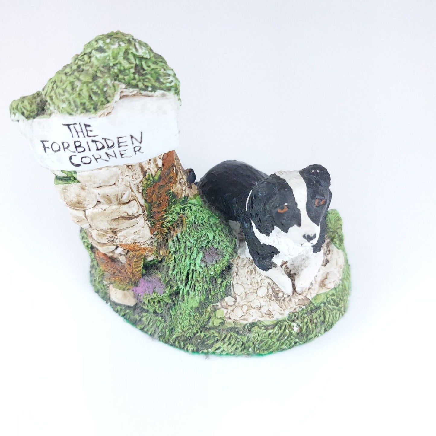 The Forbidden Corner Figurine, Linnet & Moss, Dog & Stone Arch, Hand-Painted