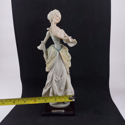 Giuseppe Armani Figurine Elegant Lady with Fan, Porcelain, 18 Inches,Collectible