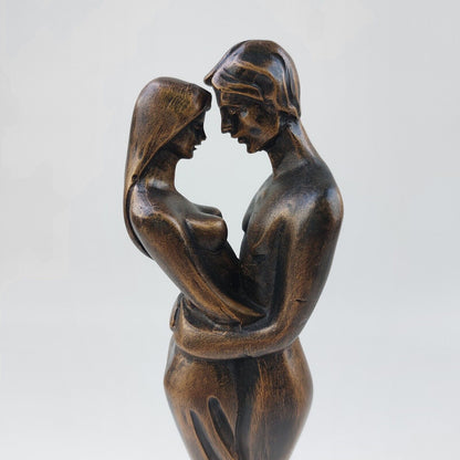 ABSTRACT BRONZE SCULPTURE OF AN EMBRACING COUPLE, Love Sculpture, Gift For Gf,bf