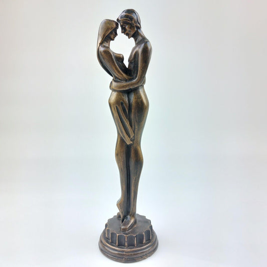 ABSTRACT BRONZE SCULPTURE OF AN EMBRACING COUPLE, Love Sculpture, Gift For Gf,bf