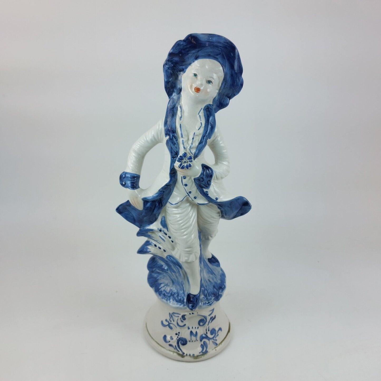 Vintage Capodimonte Porcelain Figurine - Elegant Lady in Blue Hat