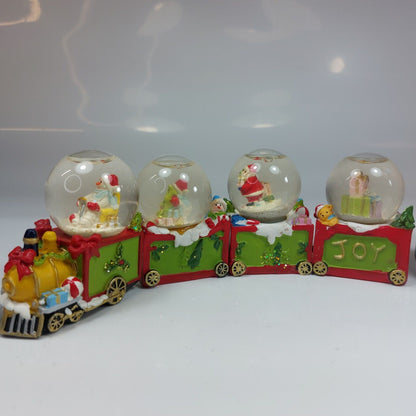 Holiday Snow Globe Train Set with Christmas Motifs