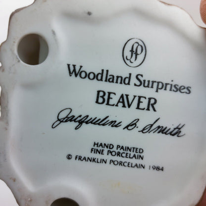 Franklin Woodland Surprises BEAVER Figurine by Jacqueline B. Smith, 1984