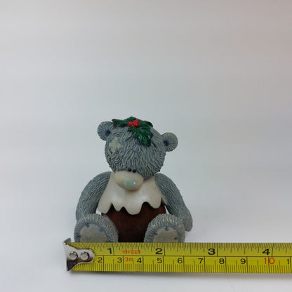 "Me to You" Grey Tatty Teddy with Christmas Pudding - Handmade and Painted