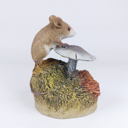 Arden Sculpture Collection "Mouse on Mushroom" Resin Figurine -Vintage from 80's