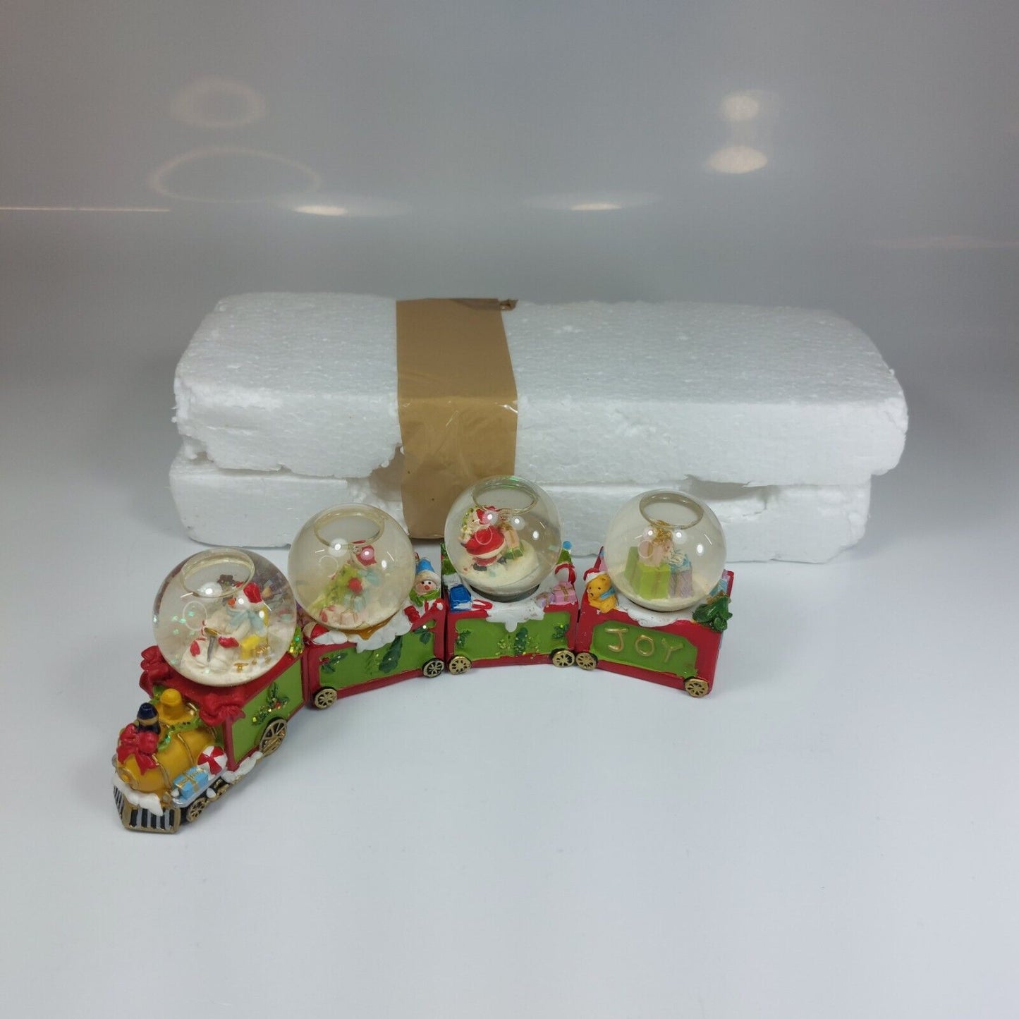 Holiday Snow Globe Train Set with Christmas Motifs