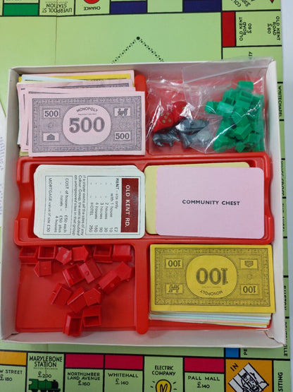 Vintage Monopoly Travel Edition Red Box Waddingtons 1984 Collectable