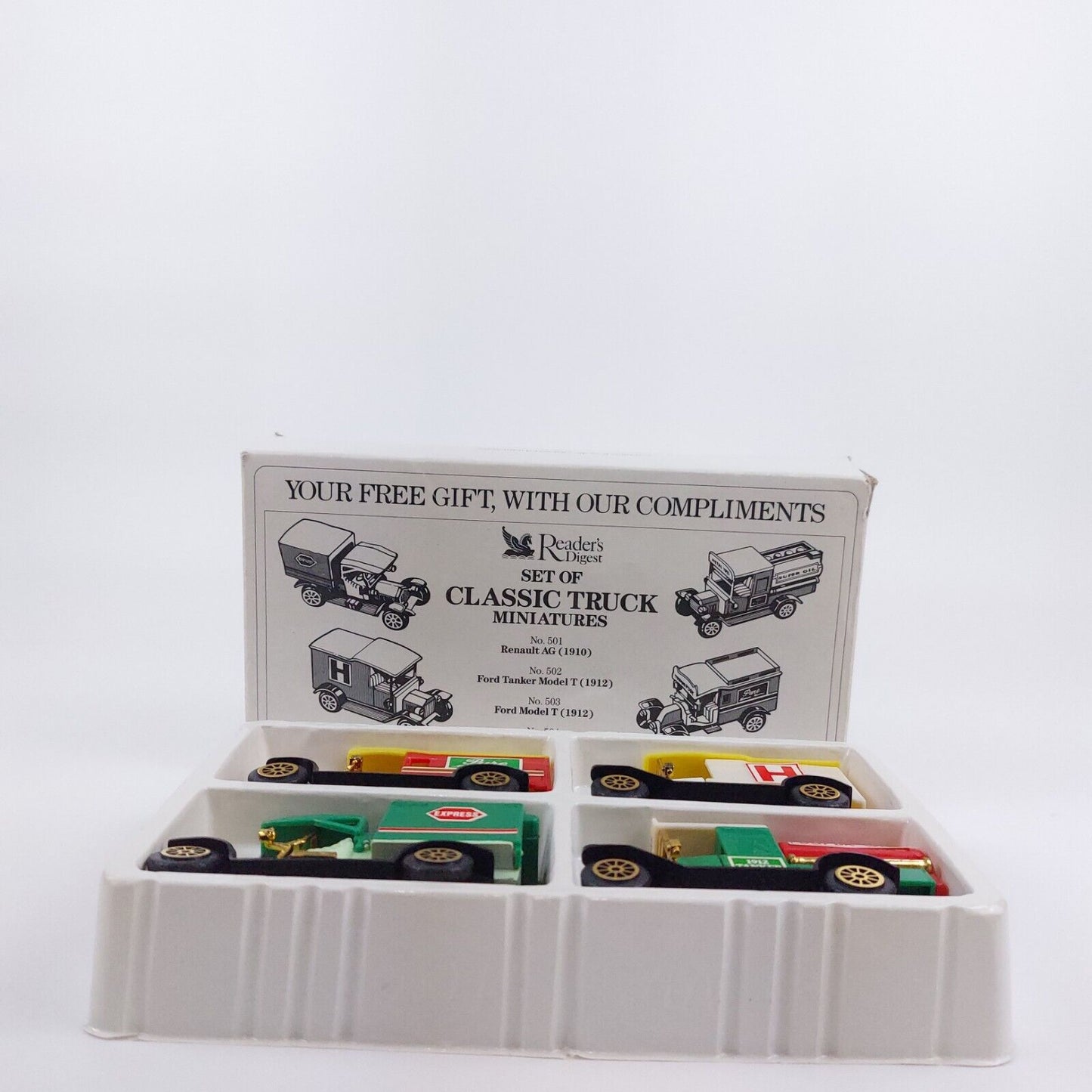 Reader's Digest Classic Truck Miniatures Set of 4- Decorative Collectibles