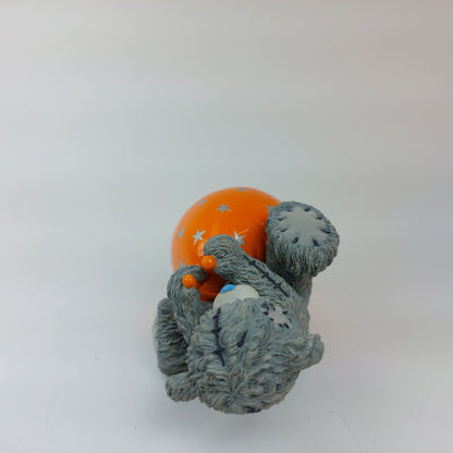 "Me to You" Grey Tatty Teddy on Orange Starry Ball - Handmade and Painted