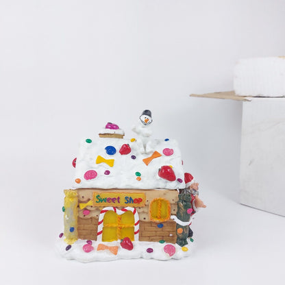 Sweet Shop Christmas Candy House - Decorative Box & Lid - Good Condition