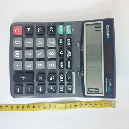 Casio DJ-120T Calculator - 12 Digits, 100 Steps Check, Two Way Power - Solar/Bat