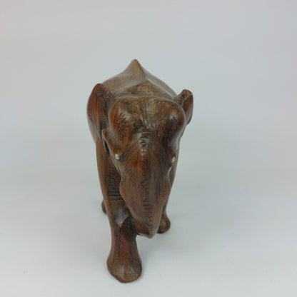 Hand Carved Wooden Elephant Figurine Good Condition Decorative Collectible