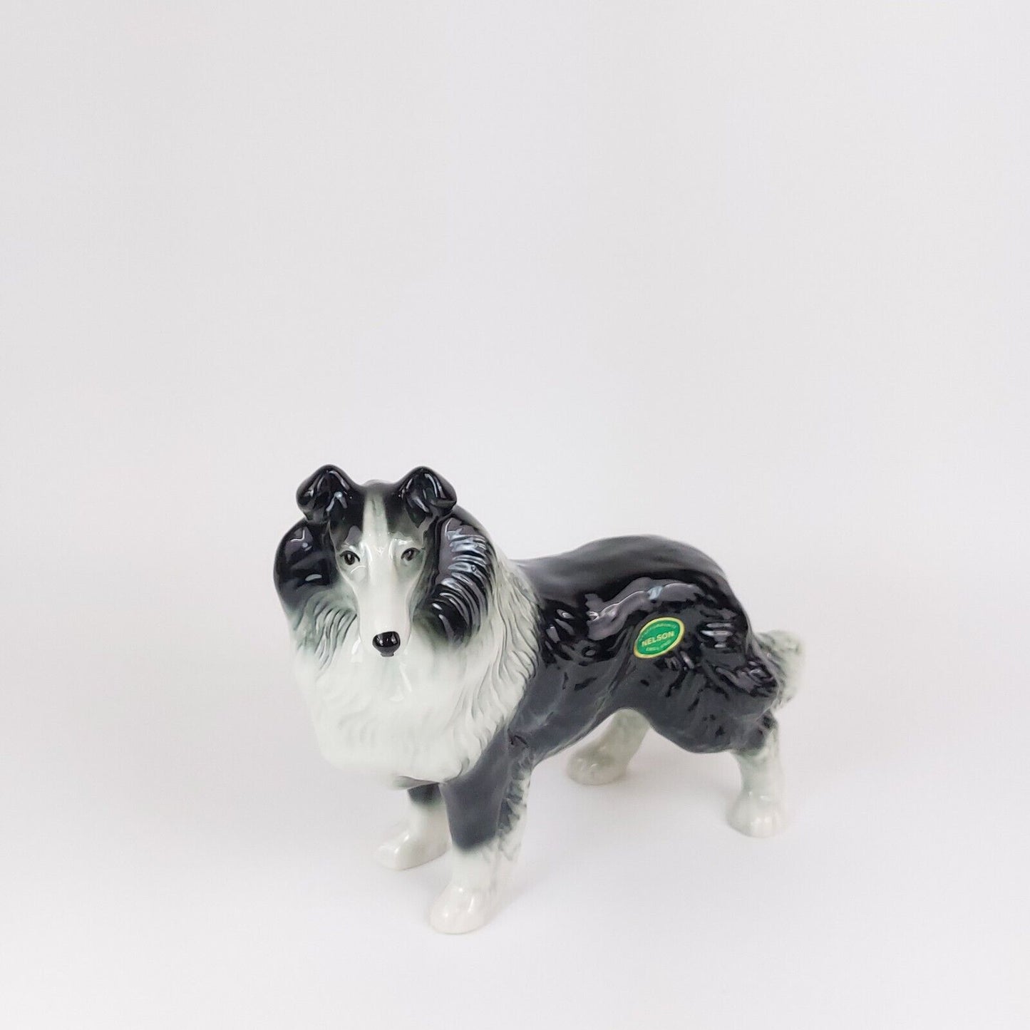 Vintage Nelson Staffordshire Ceramic Collie Figurine - 1960s Collie