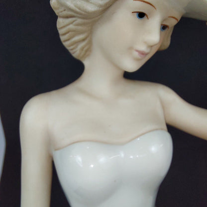 SBL Regal House Collection Porcelain Figurine - Paula in White Dress