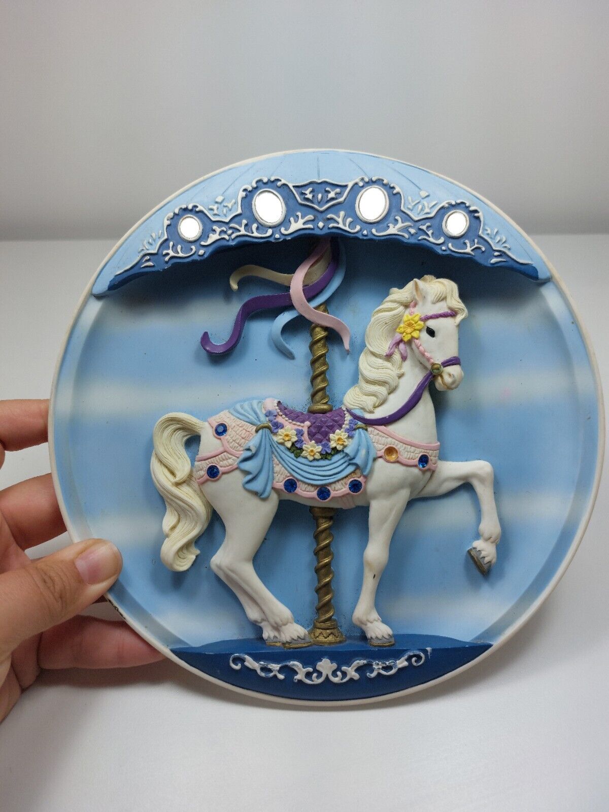 Bradex 1992 Musical Carousel Horse Plate "Sweet Standish"