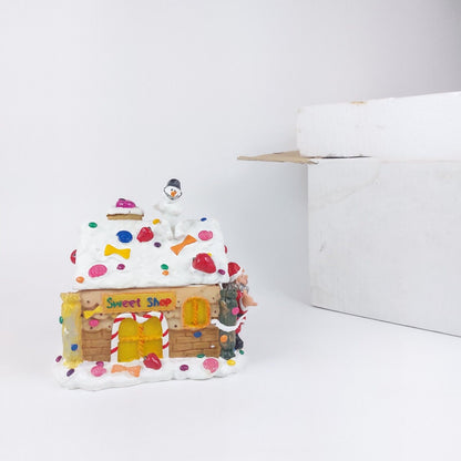 Sweet Shop Christmas Candy House - Decorative Box & Lid - Good Condition