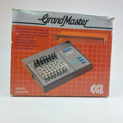 1980s Grand Master Travel Sensory Electronic Chess Computer - Vintage Chess