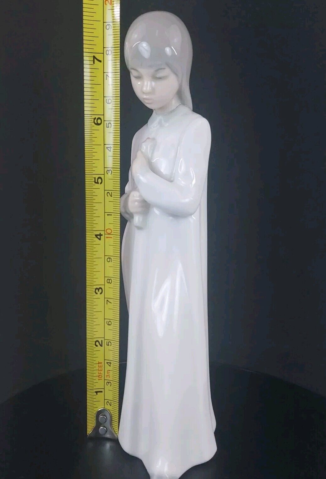 Zaphir Young Girl Holding Candle Figurine Good Condition Porcelain Collectible