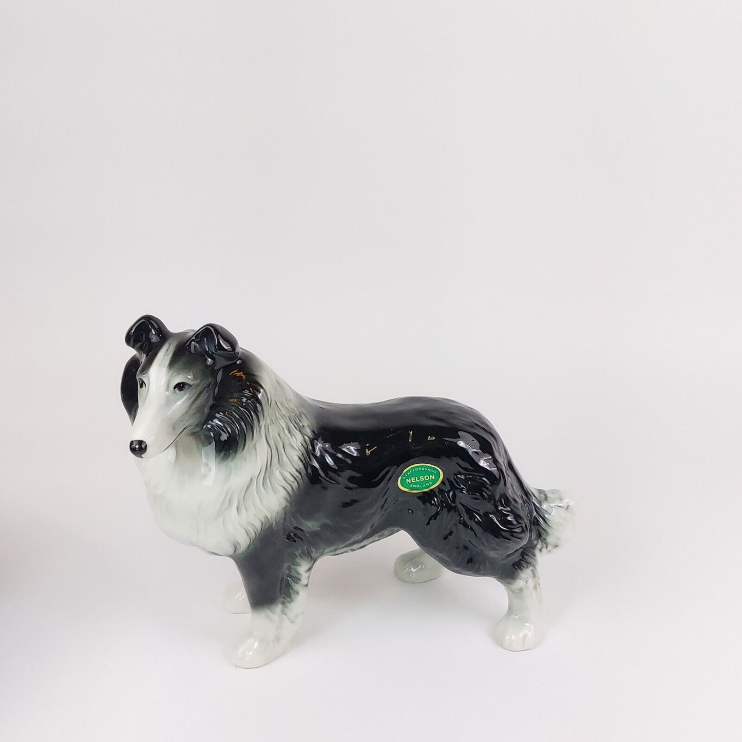 Vintage Nelson Staffordshire Ceramic Collie Figurine - 1960s Collie