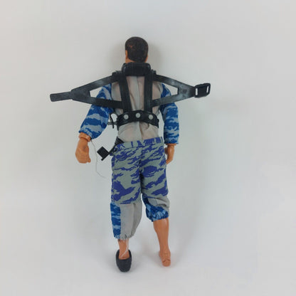 Action Man Adventure Figure -with Partial Parachute Harness in Camo -1990s