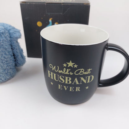 Triple Gifftted 'A Gift Set for Husband' - Ceramic Coffee Mug and Cozy Socks