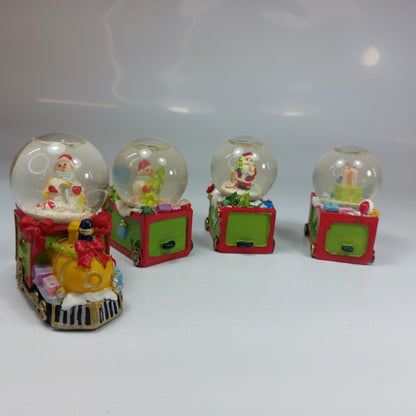 Holiday Snow Globe Train Set with Christmas Motifs