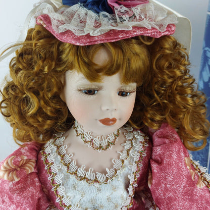 Handcrafted & Handpainted Porcelain Doll Gloria Big Size In Original Box