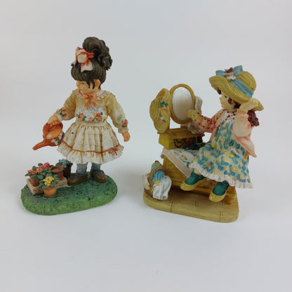 Christine Haworth Collectible Figurines - Little Miss Greenfingers & Monday's Child by Leonardo Collection