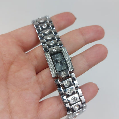 Bozen Quartz Watch with Rhinestone Accents