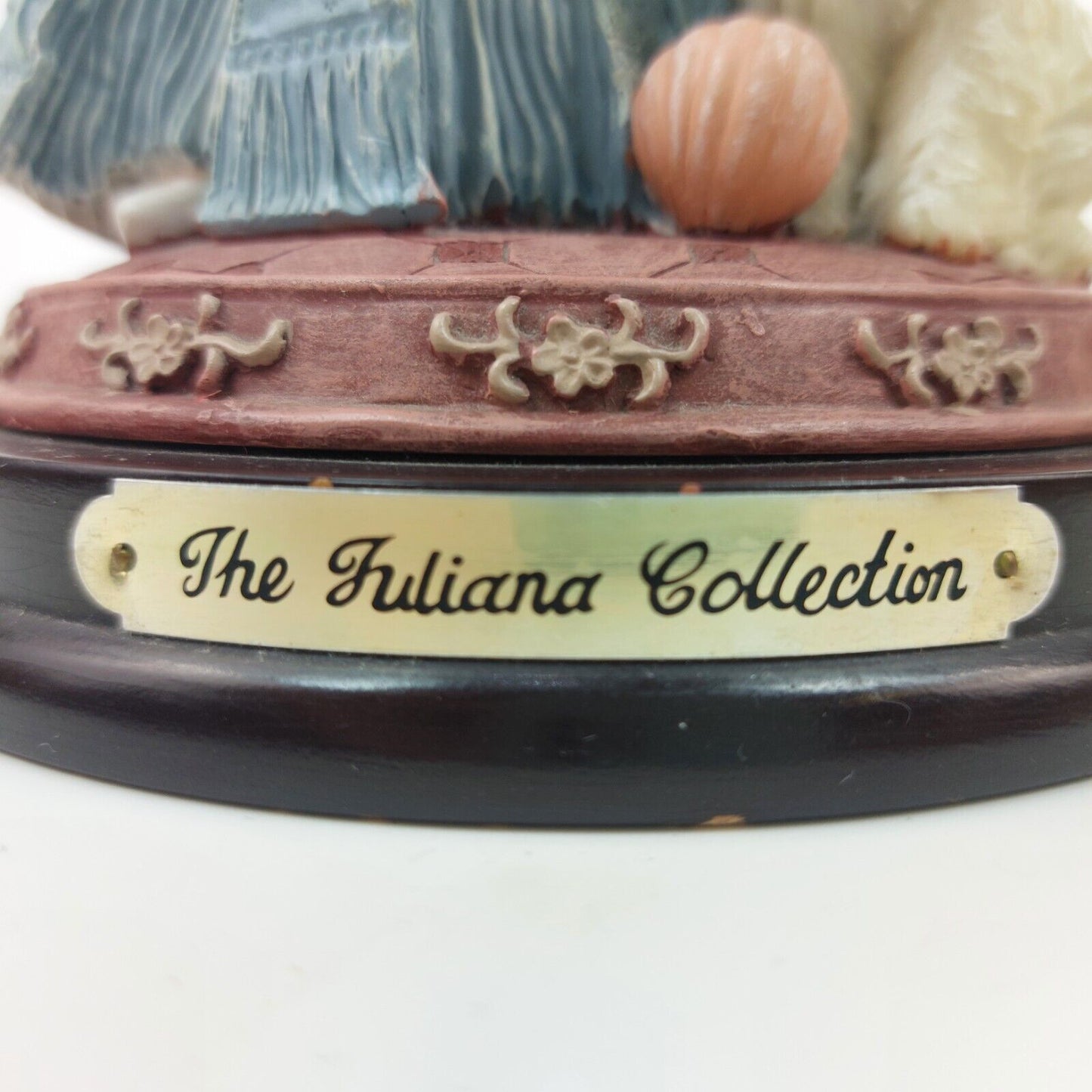 Juliana Collection Porcelain Victorian Lady Figurine with Dog Collectible 10.5"