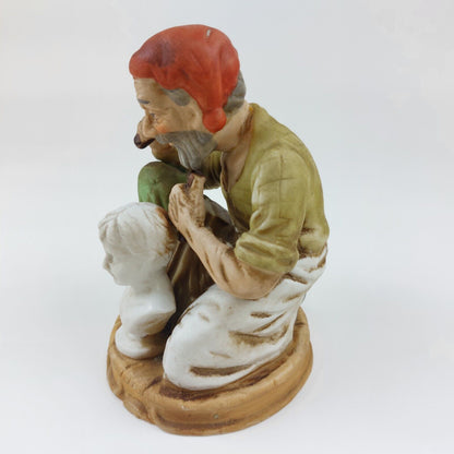 Vintage Porcelain Sculptor Figurine - 1960s Artist Bust Statue Maker, 6" Collect