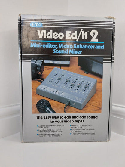 SIMA Video Ed/it 2 Mini Editor Video Enhancer and Sound Mixer Vintage