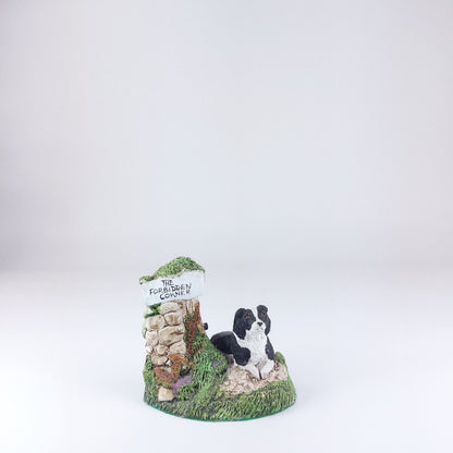 The Forbidden Corner Figurine, Linnet & Moss, Dog & Stone Arch, Hand-Painted